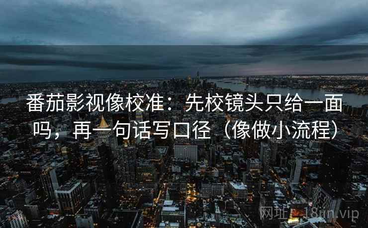 番茄影视像校准：先校镜头只给一面吗，再一句话写口径（像做小流程）  第1张